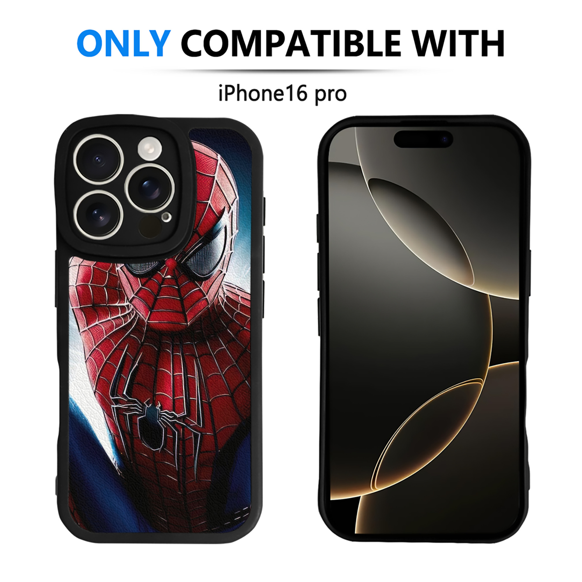 Spider Man スパイダーマン 【iPhone 16シリーズ対応】シリコンスマホケース（レザー調） 材質：シリコン